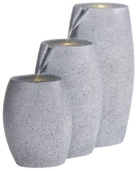 Garden Water Feature with LED Grey ARKLE
