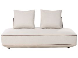 LEAMWORTH Fabric Chaise Longue - Light Beige