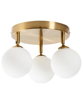 Ceiling Lamp MAVILLA Glass Brass