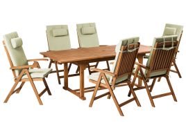 BREEZ 6 Seater Garden Dining Set - Green
