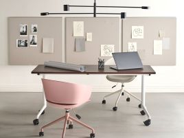 FEYARO Foldable Office Desk - Dark Brown, 160cm