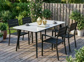DETAXI Garden Dining Table - Grey