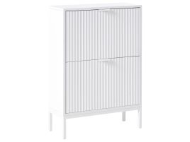 KOVA 2 Flip Doors Shoe Cabinet - White