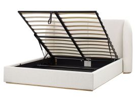 MOEESTINR Ottoman Bed Fabric 160 x 200 cm (EU King Size) Off-White