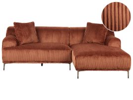 Corner Sofa - SUENTM Left Hand Facing Jumbo Cord Brown