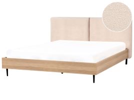 LIAMNTON Bed Boucle 180 x 200 cm (EU Super King) Beige