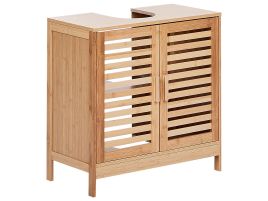 Washbasin Cabinet MISSOULA Bamboo Wood 60 cm 30 cm 60 cm Light Brown