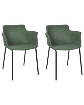 Set of 2 Dining Chairs BELFIELD Green