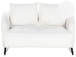 2 Seater Boucle Sofa White HOBRO