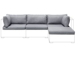 Outdoor Cushion Cover Set SANO II Light Grey