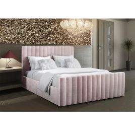 Keesa Plush Velvet Bed - Pink in 5 Sizes