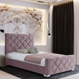 Esana Plush Velvet Bed - Pink in 5 Sizes