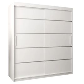 Sliding Wardrobe - VICENZA I 2 Door Wardrobe White 180cm
