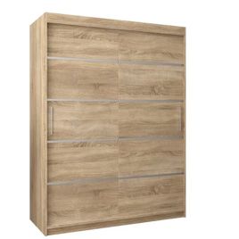 Sliding Wardrobe - VICENZA I 2 Door Wardrobe Oak Sonoma 150cm