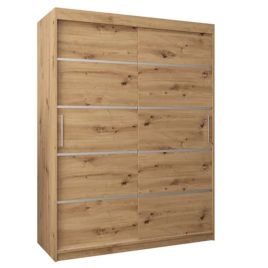 Sliding Wardrobe - VICENZA I 2 Door Wardrobe Oak Artisan 150cm