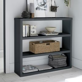 Puro Gloss Display Bookcase - Charcoal