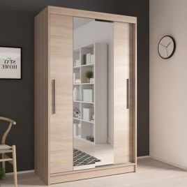 Pageant Sliding Door Wardrobe 120cm in Sonoma Oak