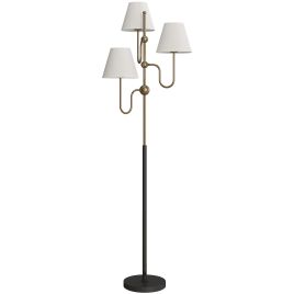 HERON Floor Lamp with 3 Light and Foot Switch