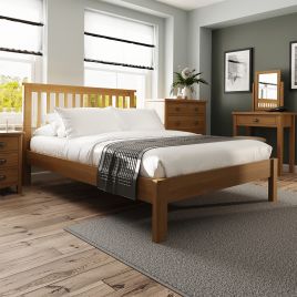 Cardano 4FT6 Double Bed Frame - Rustic Oak