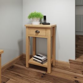 Herman Telephone Table - Rustic Oak