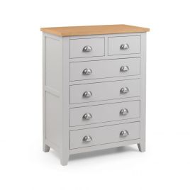 RUHA Grey Chest of Drawers - Medium-sized, 6 Drawers