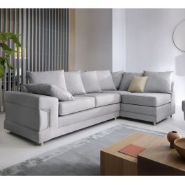Prime Fabric Corner Sofa - Light Grey