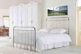 Single Bed - ROSWYN 3ft Metal Bed Chrome