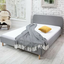 Fabulous Modern Designer Italian Fabric Bed Frame - Grey