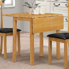 Brighton Oak Dropleaf Dining Table Only - Solid Rubberwood