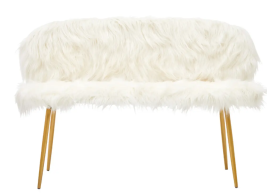 Sienna Sofa With Gold Finish Legs