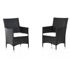 Rattan Chairs Set - Dark Coffee