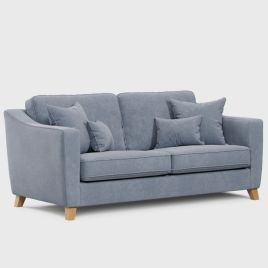 3 Seater Sofa - KRISTY Fabric - Light Blue
