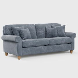 4 Seater Sofa - COASTAL Fabric - Steel