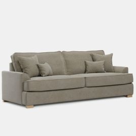 4 Seater Sofa - HERITAGE Fabric - Dark Beige