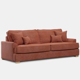 4 Seater Sofa - HERITAGE Fabric - Orange