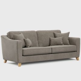 4 Seater Sofa - KRISTY Fabric - Dark Beige