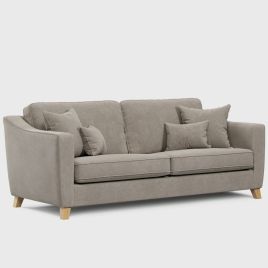 4 Seater Sofa - KRISTY Fabric - Light Beige