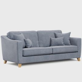 4 Seater Sofa - KRISTY Fabric - Light Blue