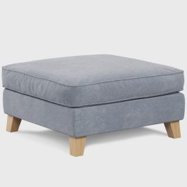 Footstool - KRISTY Fabric - Blue