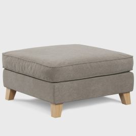 Footstool - KRISTY Fabric - Dark Beige