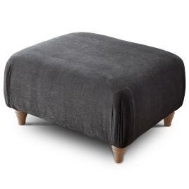 Footstool - RAYONG Fabric - Charcoal