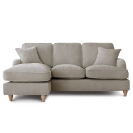 Corner Sofa - COCOON Fabric 3 Seater Right Hand Facing - Putty