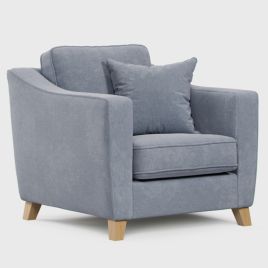 Armchair - KRISTY Fabric - Light Blue 88cm