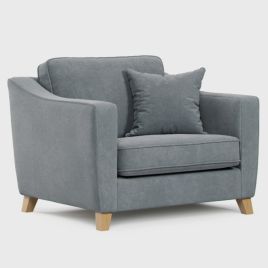 Armchair - KRISTY Fabric - Light Grey 110cm