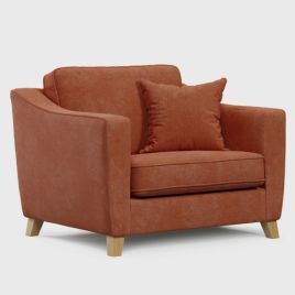 Armchair - KRISTY Fabric - Orange 110cm