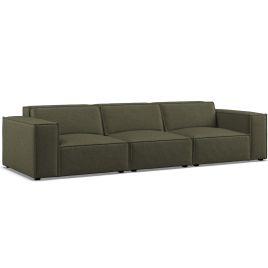 3 Seater Sofa - LUCCA Fabric Winter Moss