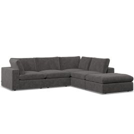 Corner Sofa - OBLAK Fabric 4 Seater Left Hand Facing - Slate