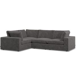 Corner Sofa - OBLAK Fabric 3 Seater Right Hand Facing Slate