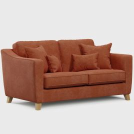 2 Seater Sofa - KRISTY Fabric - Orange