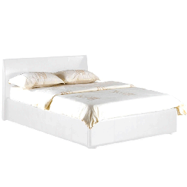 Luxury Redefined Purbeck Leather Effect High Headboard Ottoman Storage Bed White - Kingsize